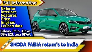 Skoda Fabia launching in India Nextgen  POLO based exterior Engines features price launch date [upl. by Alicec]