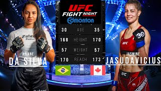 ARIANE DA SILVA vs JASMINE JASUDAVICIUS FULL FIGHT UFC EDMONTON [upl. by Mandell]