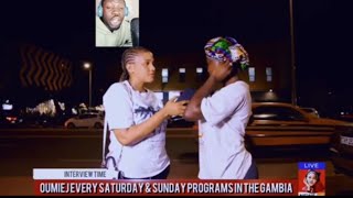 Gambian 🇬🇲 men listening To this lady izzytubedarboe gambia streetinterview africanfood [upl. by Galina]