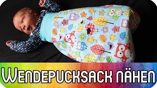 DIY Nähen für Anfänger WendePucksack Schlafsack für Babys nähen  Nähen zur Geburt [upl. by Wade]