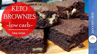 Keto Brownies  Low Carb Brownies Keto Desserts  كيتو براونيز  Indoorsy Mom [upl. by Otes910]