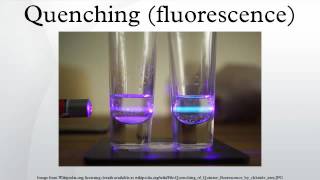 Quenching fluorescence [upl. by Favien]