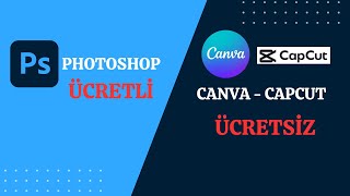 Ücretsiz Photoshop alternatifi uygulamalar Canva  Capcut [upl. by Rehprotsirhc]