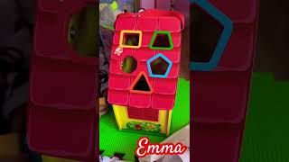 Emma is playing with Melissa amp Doug Blues Clues amp You Wooden TakeAlong House Shape Sorter emma [upl. by Ennaeirb514]