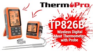 ThermoPro TP826 500FT Wireless Digital Meat Thermometer with Probe Setup Video [upl. by Olag]