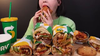 ASMR MUKBANG SUBWAY FOOD [upl. by Viehmann]