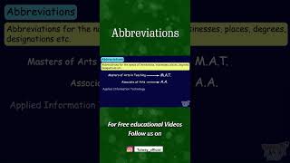 Abbreviation Definition amp Examples  Learn Abbreviations  Abbreviation Concept  English shorts [upl. by Soraya]