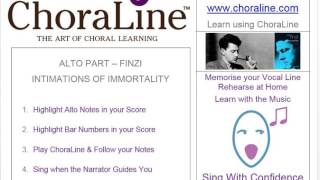 Alto Part FINZI INTIMATIONS OF IMMORTALITY [upl. by Bradan]