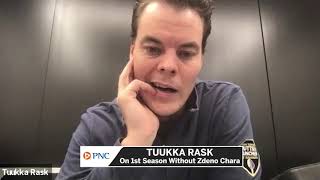 Tuukka Rask Admits Hell Miss Zdeno Chara But Is Excited For New Look Blue Line [upl. by Guthry844]