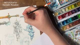 Sketch 006  MITOGRAFIA  Kenneth Rocafort [upl. by Ettezil]