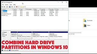 Combine Hard Drive Partitions in Windows 10 [upl. by Ttevy]