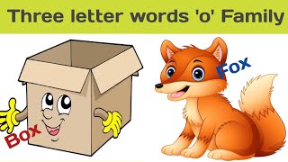 Three letter words for kids  three letter words  Vowel o word  sound word o [upl. by Ennaillij841]