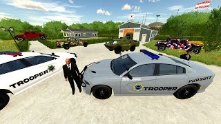 Police Find Secret Army Base  Farming Simulator 22 [upl. by Travers911]