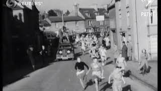 Pancake race at Olney 1951 [upl. by Attoynek]