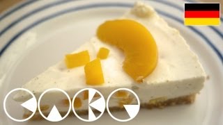 FRISCHKÄSEPFIRSICHTORTE Rezept [upl. by Lsiel]