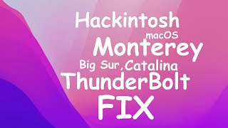 Fixing Thunderbolt 3 amp 4 on Hackintosh  Intel 8th Gen  12th Gen  2022 [upl. by Aisauqal]