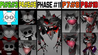 Phase 1 VS Phase 2 VS Phase 3 VS Phase 4 VS Phase 5 VS Phases 611 in Incredibox Sprunki [upl. by Oberg]