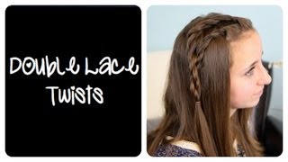 DIY Double Lace Twists  Cute Girls Hairstyles [upl. by Hanae]