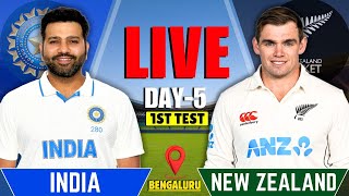 India vs New Zealand 1st Test Day 5  IND vs NZ Live Score amp Commentary  Live Cricket Match Today [upl. by Dunston11]