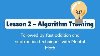 Lesson 2 Fast Addition and Subtraction Human Calculation Algorithm  Hindi Version [upl. by Conyers]