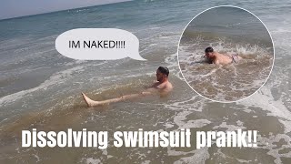 DISSOLVING SWIMSUIT PRANK AT THE BEACH [upl. by Anillehs]