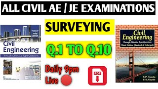 🔴Live 900 PM  Part 1 SURVEYING gupta amp gupta book solution civil engineering by vip advancetech [upl. by Akihsar]