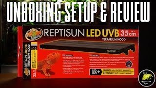 Zoo Med Reptisun LED UVB Unboxing amp Review For My Neon Day Gecko [upl. by Linder991]