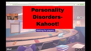 Personality Disorders Kahoot [upl. by Susann]