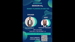 Dynamics 365 User Group Middle East Session 14 Budget Planning in D365 FampO [upl. by Noslrac]