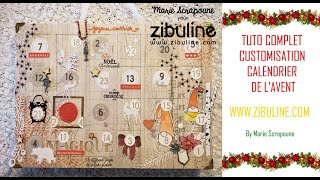 SCRAPBOOKING TUTO COMPLET Customisation Calendrier de lavent Idée décoration Noël [upl. by Aiveneg]