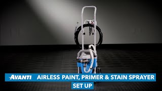 Avanti Airless Paint Primer amp Stain Sprayer Kit Set Up [upl. by Alyworth331]