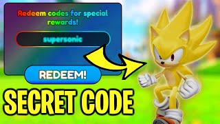 SECRET CODE TO GET SUPER SONIC GOLDEN IN SONIC SPEED SIMULATOR  Roblox [upl. by Anitsrihc846]