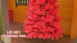 Interior Decoration Christmas Gift Best 4ft9ft Red Artificial Christmas Tree [upl. by Retniw]