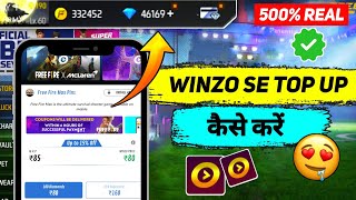 Winzo Top Up Free Fire  Winzo Se Top Up Kaise Kare  How To Top Up Diamond In Free Fire With Winzo [upl. by Nylrac]