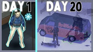 I Survived 20 DAYS in a CRYOGENIC WINTER  Project Zomboid [upl. by Paik]