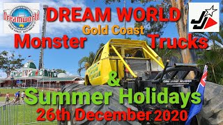 Dreamworld  Gold Coast Theme Park  Monster Trucks amp Summer Holidays [upl. by Minsk]