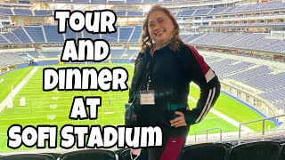 Tour and Dinner at Sofi Stadium Los Angeles [upl. by Aynodal]