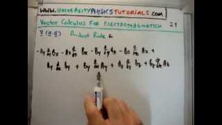 Vector Calculus for Electromagnetism 21  Vector Product Rule 6 [upl. by Kawasaki67]