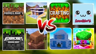 MINECRAFT VS CRAFT WORLD VS CRAFT AND BUILDING VS LOKICRAFT VS BIG CRAFT 👍OTHER GANES 🎯 [upl. by Vasilis]