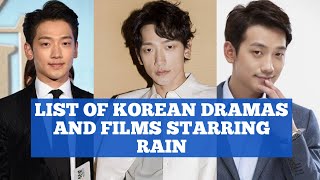 LIST OF KOREAN DRAMAS AND FILMS STARRING RAIN [upl. by Gelb]