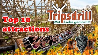 Top 10 attractions Erlebnispark Tripsdrill 2024 [upl. by Aniuqaoj]