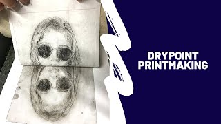 Drypoint Etching Printmaking Demo on Plexiglas [upl. by Ayekin]