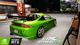 Mitsubishi Eclipse GSX 1999 Free Roam  CarX Street PC  Steering Wheel Gameplay [upl. by Halilahk]