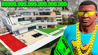 CONSTRUÍ A CASA QUADRILIONÁRIA DO FRANKLIN NO GTA 5 [upl. by Alleon]