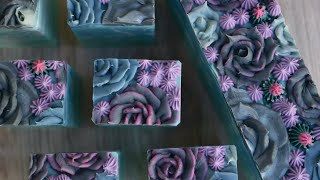 Lush Succulent Soap Making  Piping Succulents [upl. by Frasch]