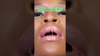 100 LAYERS OF WHAT👄 shortvideo 100layerchallenge viral [upl. by Grosmark]