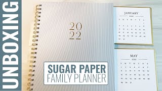 UNBOXING Sugar Paper Family Planner and Monthly Desk Calendars [upl. by Omarr52]