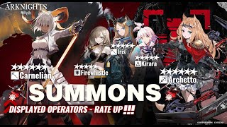 Arknights Summoning on Carnelian amp Archetto Banner [upl. by Sanson]