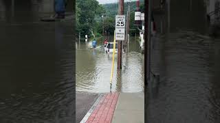 Vermont Residents Spotted Canoeing and Paddleboarding Through Floodwaters [upl. by Nicolis]