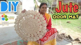 DIY Handmade Jute Door Mat  Make at home very easily Jute DIYRug [upl. by Manville]